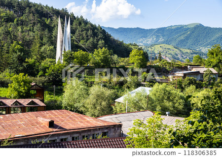 cityscape of Dilijan city, Armenia with Monument 118306385