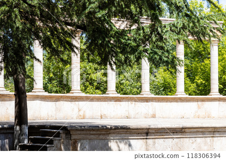 colonnade in outdoor amphitheatre in Dilijan city colonnade in outdoor amphitheatre in Dilijan city 118306394