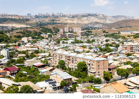 aerial view of Yerevan city district from Erebuni aerial view of Yerevan city district from Erebuni 118306523