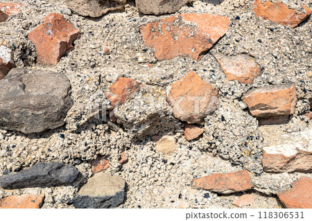 walls of tuff stones with rubble and obsidian walls of tuff stones with rubble and obsidian 118306531