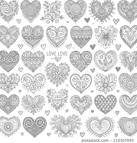 心型壁紙灰色 118307093