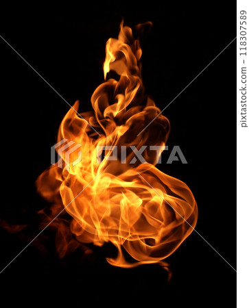 Flame heat fire abstract background 118307589
