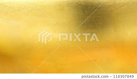 Shiny yellow leaf gold metall 118307849