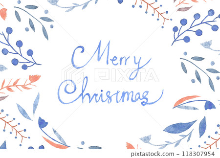Stylish Christmas title with watercolor touch 118307954