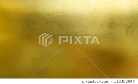 Shiny yellow leaf gold metall 118308047