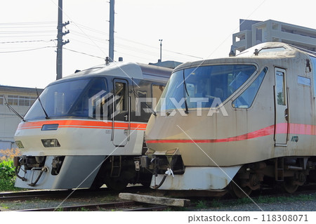 Kyoto Tango Railway KTR001 and KTR8500 lined up in the depot 118308071