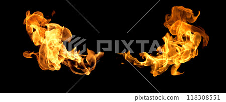 Flame heat fire 118308551