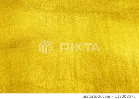Shiny yellow leaf gold foil texture 118308575