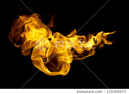 fire flame isolated on black background fire flame isolated on black background 118309473