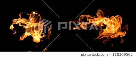 Flame heat fire abstract background 118309502
