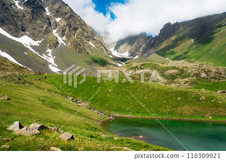 Abudelauri Lakes in Khevsureti, Georgia Abudelauri Lakes in Khevsureti, Georgia 118309921