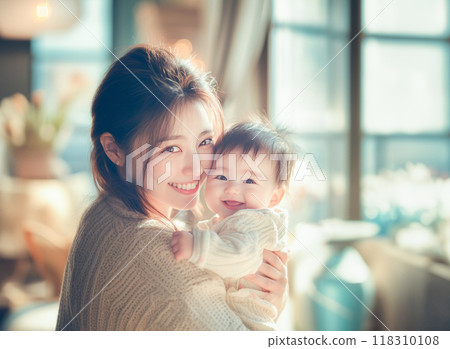 AI 生成的母親抱著嬰兒的圖像 AI 生成的母親抱著嬰兒的圖像 118310108