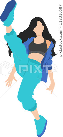 Illustration of a woman dancing Illustration of a woman dancing 118310597