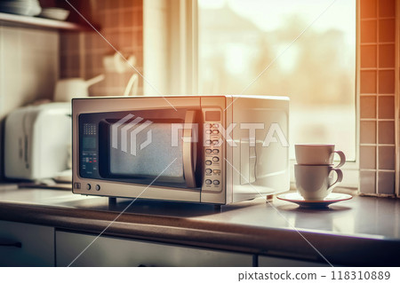 Kitchen Appliance: Modern Microwave Oven - Generative AI Kitchen Appliance: Modern Microwave Oven - Generative AI 118310889