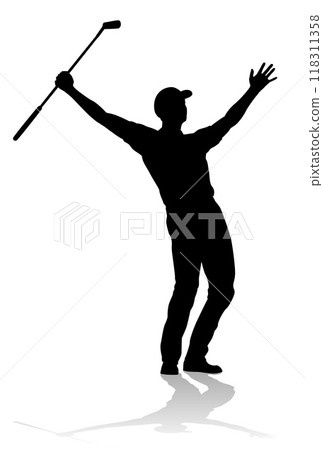 Golfer Golf Sports Person Silhouette 118311358