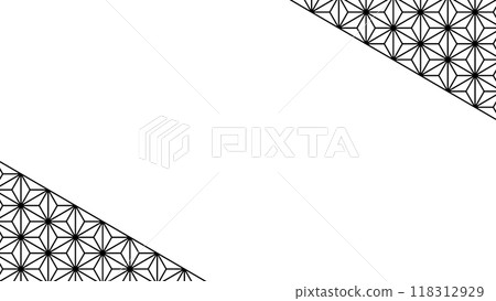 麻葉黑色對角線框架背景日本圖案簡單 118312929