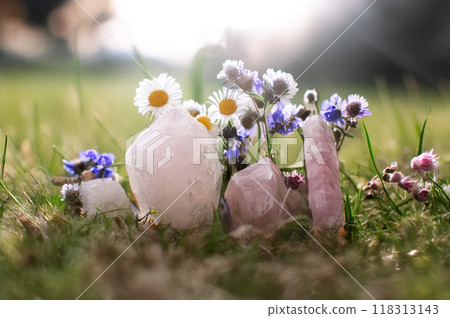 pink quartz in nature pink quartz in nature 118313143