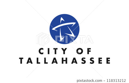 Flag of the city of Tallahassee, the capital of Florida, USA, original colors and proportions. Illustration Flag of the city of Tallahassee, the capital of Florida, USA, original colors and proportions. Illustration 118313212
