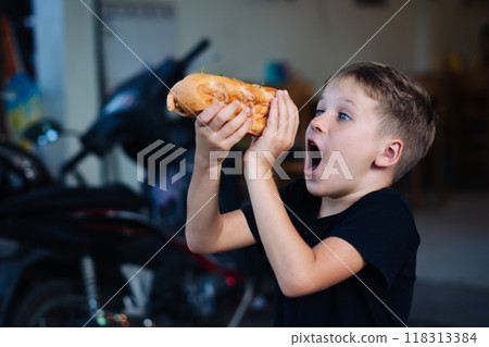Portrait boy. Happy childhood, sincere emotions, joy of life, family education Portrait boy. Happy childhood, sincere emotions, joy of life, family education 118313384