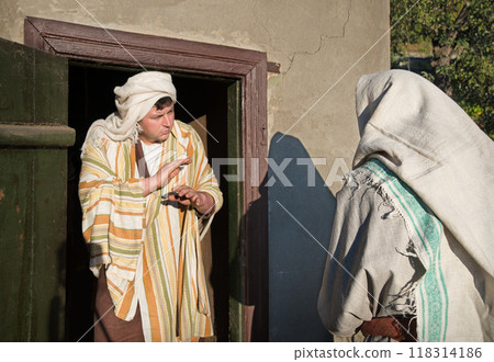 There is no place. The hostess of the hotel did not let Joseph and Mary spend the night 118314186