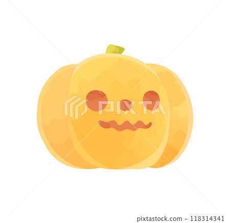 Jack-o'-lantern - Halloween pumpkin hand-drawn illustration Jack-o'-lantern - Halloween pumpkin hand-drawn illustration 118314341