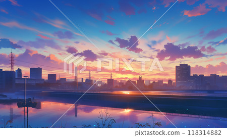 Tokyo in the morning glow Tokyo in the morning glow 118314882