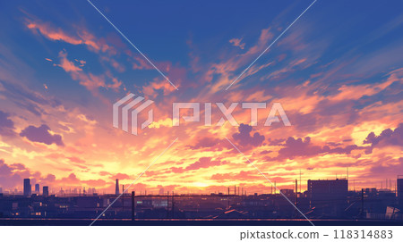 Tokyo in the morning glow 118314883