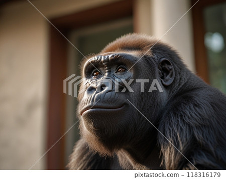 Staring gorilla 118316179