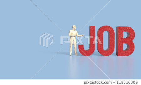 The Job Text for Business concept 3d rendering The Job Text for Business concept 3d rendering 118316309