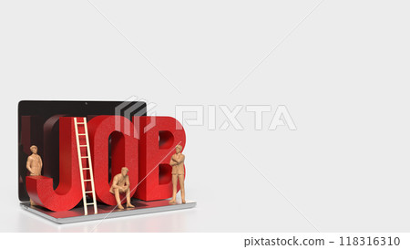 The Job Text for Business concept 3d rendering The Job Text for Business concept 3d rendering 118316310