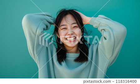 Stylish and cute chubby woman 118316400