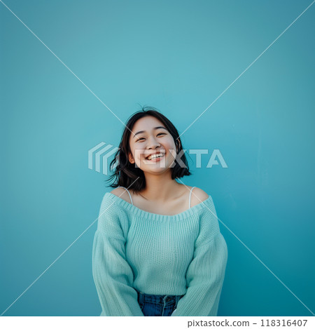 Stylish and cute chubby woman Stylish and cute chubby woman 118316407