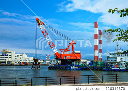 Grab-type dredger and crane vessel No. 5 Nagato 118316870