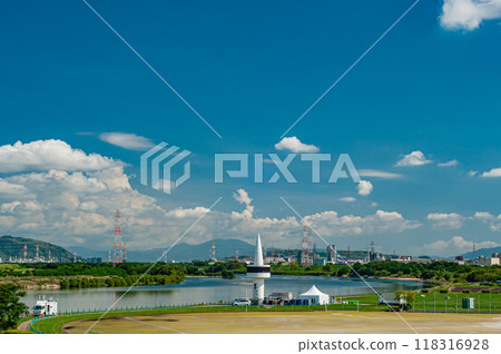 夏季淀川公園枚方地區風景枚方市 118316928