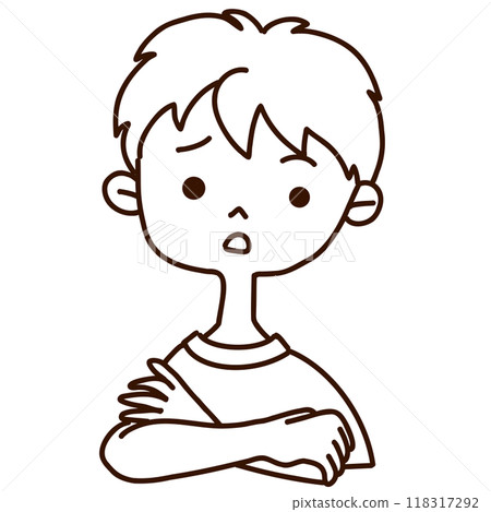 問題男孩線描 118317292