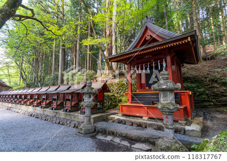 Scenery around the main hall of Mitsumine Shrine in Chichibu City, Saitama Prefecture Scenery around the main hall of Mitsumine Shrine in Chichibu City, Saitama Prefecture 118317767