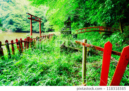位於奈良縣櫻井市三輪的能量景點八龍王、弁財天、大神、黑神神社的照片。 118318385