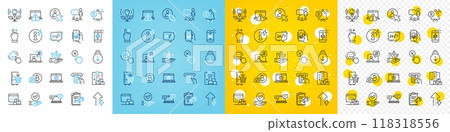 Vector icons set of Delivery calendar, Energy growing and Megaphone checklist line icons pack for web with Smile, Mail, Touchscreen gesture outline icon. Power info, Incubator. Vector Vector icons set of Delivery calendar, Energy growing and Megaphone checklist line icons pack for web with Smile, Mail, Touchscreen gesture outline icon. Power info, Incubator. Vector 118318556