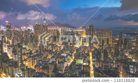Aug 30 2024 intersection in Sham Shui Po Downtown, Hong Kong 118318820