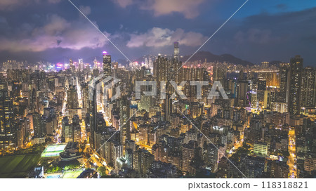 Aug 30 2024 intersection in Sham Shui Po Downtown, Hong Kong 118318821