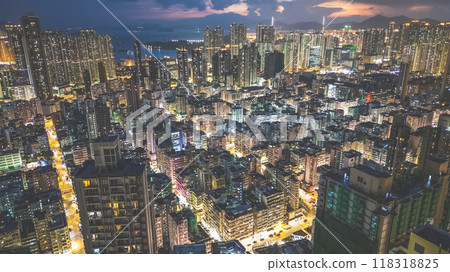 Aug 30 2024 intersection in Sham Shui Po Downtown, Hong Kong 118318825