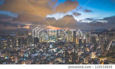 Aug 30 2024 intersection in Sham Shui Po Downtown, Hong Kong 118318826