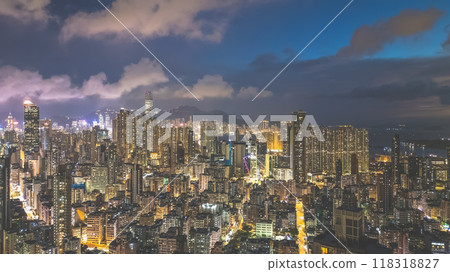 Aug 30 2024 intersection in Sham Shui Po Downtown, Hong Kong 118318827