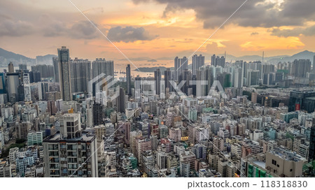 Aug 30 2024 the landscape of Sham Shui Po Downtown, Hong Kong 118318830