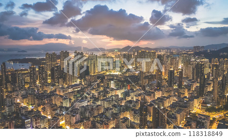Aug 30 2024 intersection in Sham Shui Po Downtown, Hong Kong 118318849