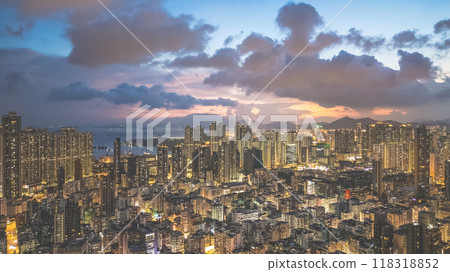Aug 30 2024 intersection in Sham Shui Po Downtown, Hong Kong 118318852
