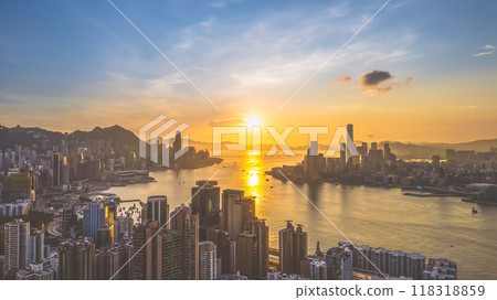 North Point ,Hong Kong and kowloon peninsula with Victoria harbor. Sept 1 2024 North Point ,Hong Kong and kowloon peninsula with Victoria harbor. Sept 1 2024 118318859