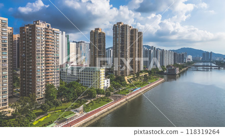 the landscape of Shing Mun River promenade Sept 1 2024 118319264