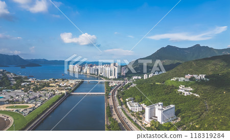 the landscape of Shing Mun River promenade Sept 1 2024 118319284