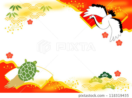 鶴龜慶祝框架 118319435
